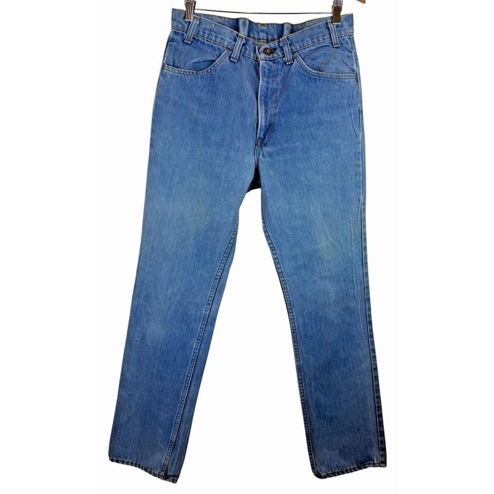 Vintage 1980 Levis 519 Orange Tab Denim Jeans Size 34X32* USA Factory‎ Button 8